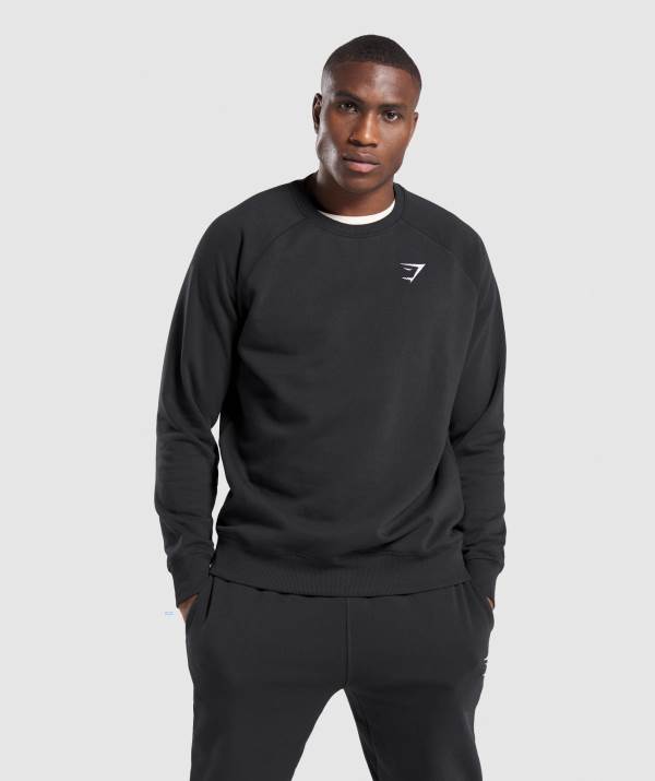 Panske Mikiny Gymshark Crest Čierne | OX6037421